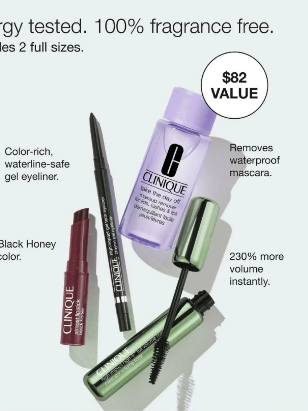 4PC Beauty Need BNIB Clinique 4PC Makeup MVP'S Gift Set W/2 Fullsizes!